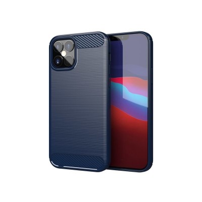 Husa iPhone 12 / iPhone 12 Pro, Carbon Pro, Albastru